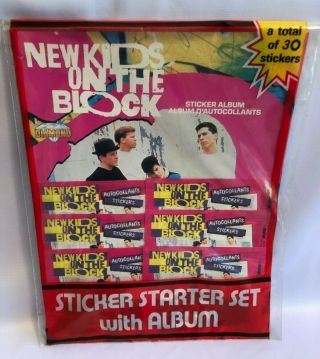 1990 Kids On The Block Sticker Starter Set With Album Nkotb Rare