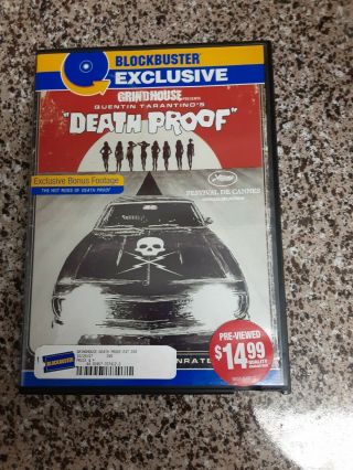 Rare Blockbuster Exclusive Dvd Grindhouse Presents Quentin Tarantino Death Proof