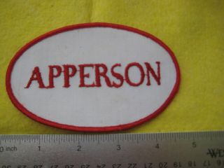 Vintage Apperson Script Antique Automobile Service Uniform Patch