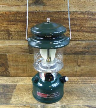 Coleman 288 Adjustable Green Double Mantle Lantern Dated 4/95