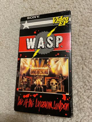 Rare W.  A.  S.  P.  Wasp Live At The Lyceum London (vhs) Vintage Band Glam Rock Show