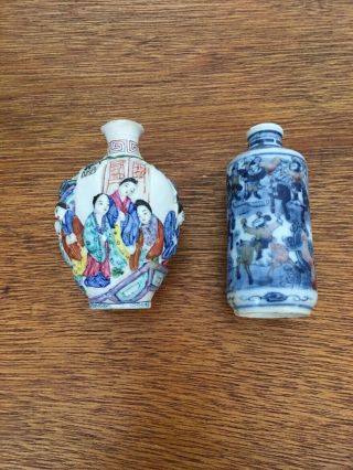 Two Antique/vintage Chinese Porcelain Snuff Bottles