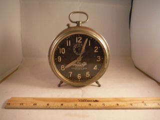 Antique Ingraham National Call 8 Day Automatic Alarm Clock - Circa 1930s