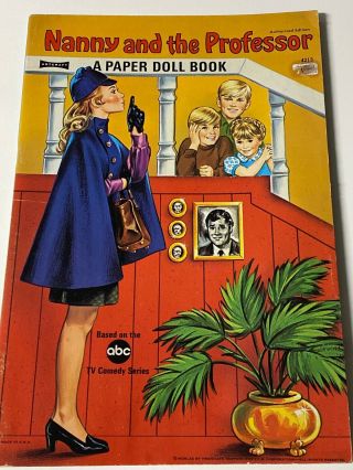Vintage 1970 Nanny And The Professor Paper Dolls Book Uncut Saalfield