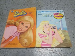 Vintage Barbie Whitman Coloring Book & Barbie Golden Coloring Book