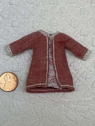 Tiny Dress For 3 1/2” - 3 3/4” Antique Mignonette French German All Bisque Doll