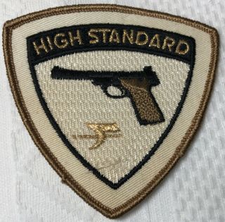 Vintage 60s 70s High Standard Embroidered Patch Sew On Firearms Guns Rare