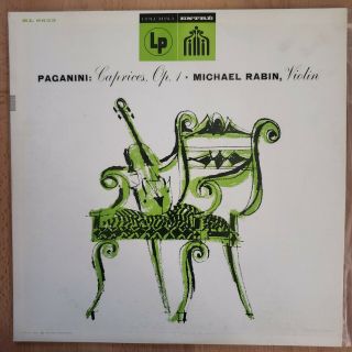 Rare Michael Rabin Mono " Paganini Caprices Op.  1 " - Rl6633 - Debut - 1955 - Nm - 1e/3f