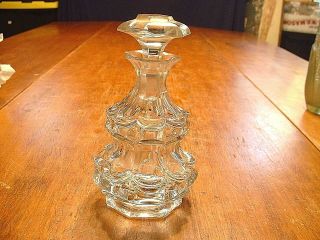 Antique Boston & Sandwich Flint Glass Perfume / Cologne Bottle