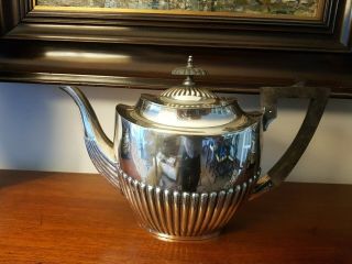 Antique Silver Plated Teapot By Walker & Hall