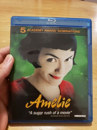 Amelie Blu - Ray Rare Out Of Print French Film Miramax Good As - Is