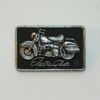 Rare Old Harley Davidson Electra Glide Motorcycle Advertising Pinback Pin