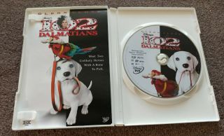 102 Dalmatians DVD,  2001 Glenn Close Disney With Insert RARE OOP 3