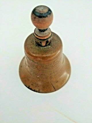 Rare Vintage 2.  5 " Liberty Proclaim Wood/brass Bell 1776 Atlanta 1895