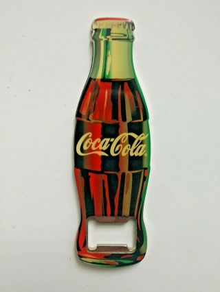 Vintage Coca Cola Glass Bottle Opener Rare Collectible Double Sided Metal