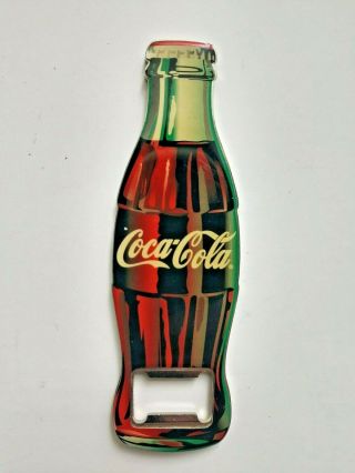 Vintage Coca Cola Glass Bottle Opener Rare Collectible Double Sided Metal 2