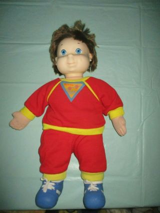 Hasbro My Buddy Doll 1985 Boy Brown Hair Blue Eyes In His Work Out Outfit