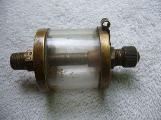 Look Rare Unmarked Brass Oiler Essex ? For Hit & Miss Gas Or Steam Engine