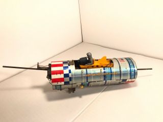 Vintage Rare Rocket Nasa Spacecraft & Astronaut Tin Toy Lithograph