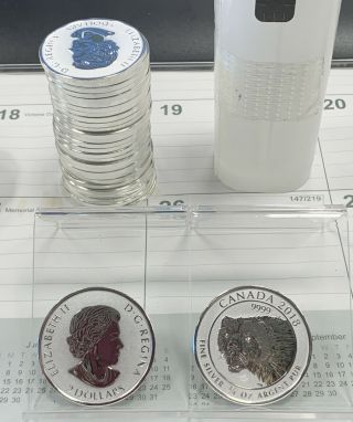 1 - 2018 Canada Wolverine 3/4 Oz.  9999 Reverse Proof Silver Coin Rare Bu From Roll
