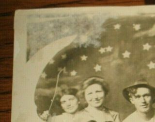 RPPC 2 Couple with hat,  whip standing by a PAPER MOON ANTIQUE REAL PHOTO POSTCARD 2