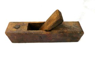 Vintage Early Wooden Block Plane 6 - 3/4 " Long - Antique Hand Tool