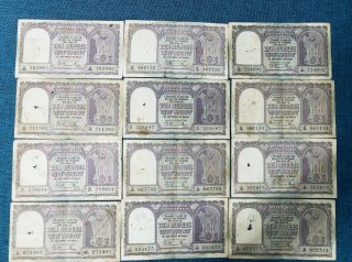 Big Size India 10 Rupees Boat Rama Rau Sign Rare Currency Bank Note