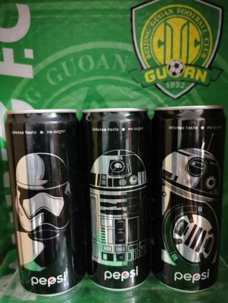 Rare China Pepsi Cola 2018 Star Wars Limited Edition Can Of 3 Empty