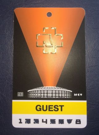 Rammstein Pass Guest Russia From Moscow Show 2019 Very Rare