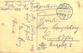 WW1 Era,  Rare Old,  German Propaganda,  5 headed Dragon,  Message,  Old Postcard 2