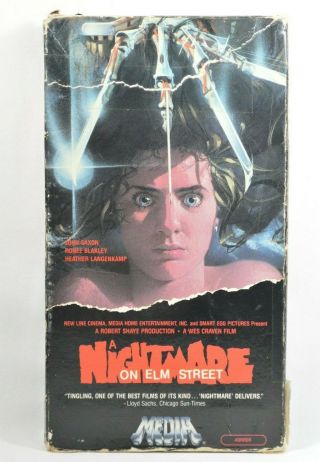 A Nightmare On Elm Street 1985 Vhs Media Video Rare Horror