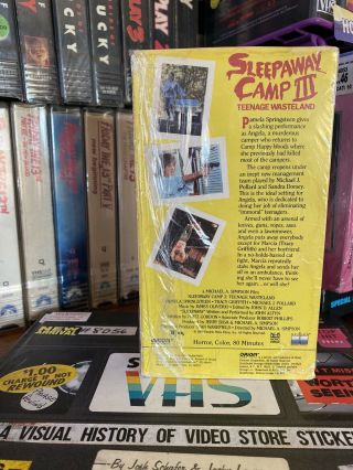 Sleepaway Camp III 3 Teenage Wasteland VHS RARE OOP HTF HORROR 2