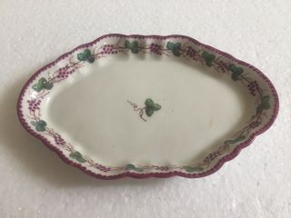 Bristol Porcelain Very Rare Hard Paste Spoon Tray In Exceptional C1775