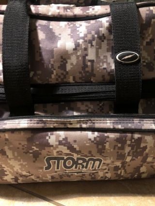 Storm Bowling Double Tote 2 - Ball W/shoes Bowling Ball Bag - Rare Color A,  Shape