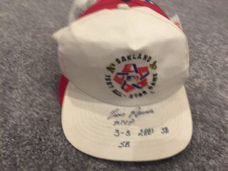 Tim Raines Signed 1987 All Star Game Hat Rare Vintage 1/1 Hof