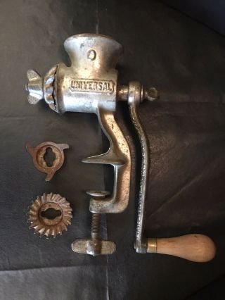 Vintage Antique Cast Iron Universal Meat Grinder 0 Made In Usa