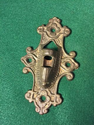 Antique Ornate Cast Iron Wall Mount Bracket For Oil Lamp