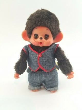Monchichi Doll Sleepy Eyes Vintage With Cowboy Outfit,  Gun,  & Holster Rare?