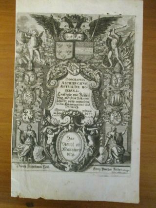 1672 Antique Atlas Title Page,  Austria,  Visscher