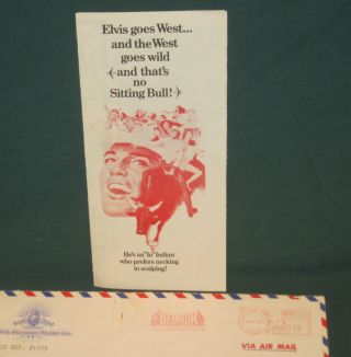 Elvis Presley MGM All Star Shows Stay Away Joe Brochure W/ Envelope 1969 RARE 2