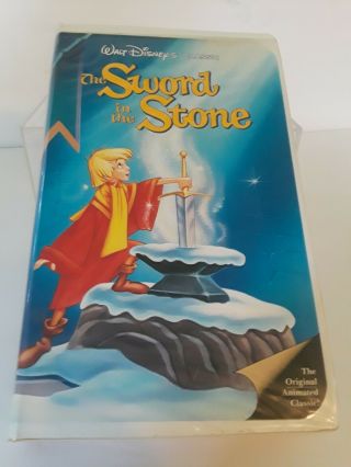 Disney Vhs The Sword In The Stone 1991 Classic Black Diamond 229 Rare