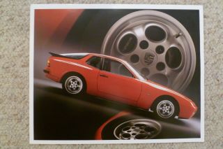 1986 Porsche 944 Coupe Showroom Advertising Sales Poster Rare Small Size 17x13