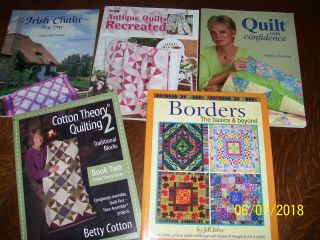 5 Quilting Books,  Quilters,  Nancy Zieman,  Jill Reber,  Antique,  Betty Cotton,  Fs
