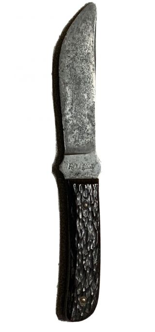 1920s Remington Umc Rh4 Rare Antique Hunting Knife Jigged Bone