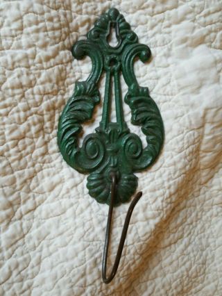 Vintage Antique Ornate Cast Iron Metal Spike Receipt Holder Store Wall Hook