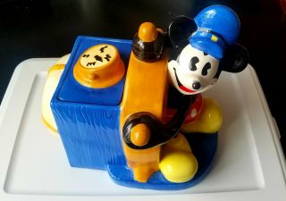 Rare 1997 Steamboat Willie Disney Mickey Mouse,  Le Treasure Craft Cookie Jar.