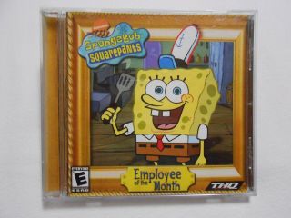 Vintage 2002 Spongebob Squarepants Employee Of The Month Pc Game Cd - Rom.  Rare