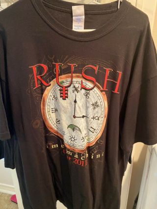 Rush Time Machine Tour 2011 “clock” Shirt Size Xl Oop Rare