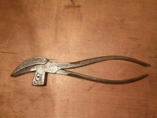 Antique 1880s R.  Timmins & Sons 4 Cobblers Lasting Pliers W/hammer 9 " L Euc