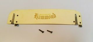 Hammond No.  2 Typewriter Face Plate With Paper Clips & Mounting Screws - Rare